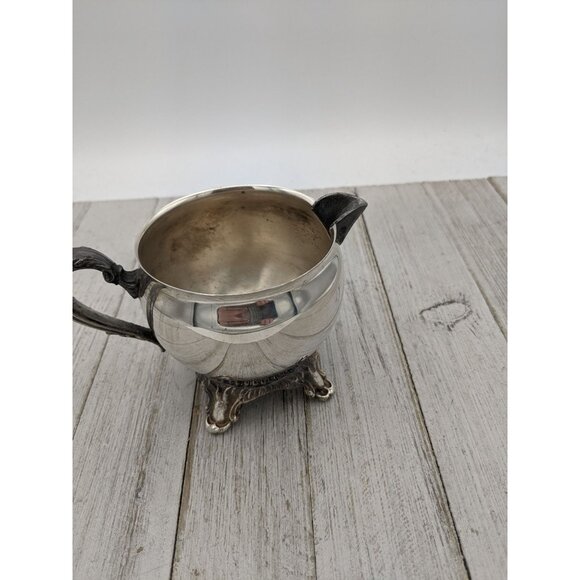 Silverplate Footed Creamer Pitcher 3" - Picture 4 of 6